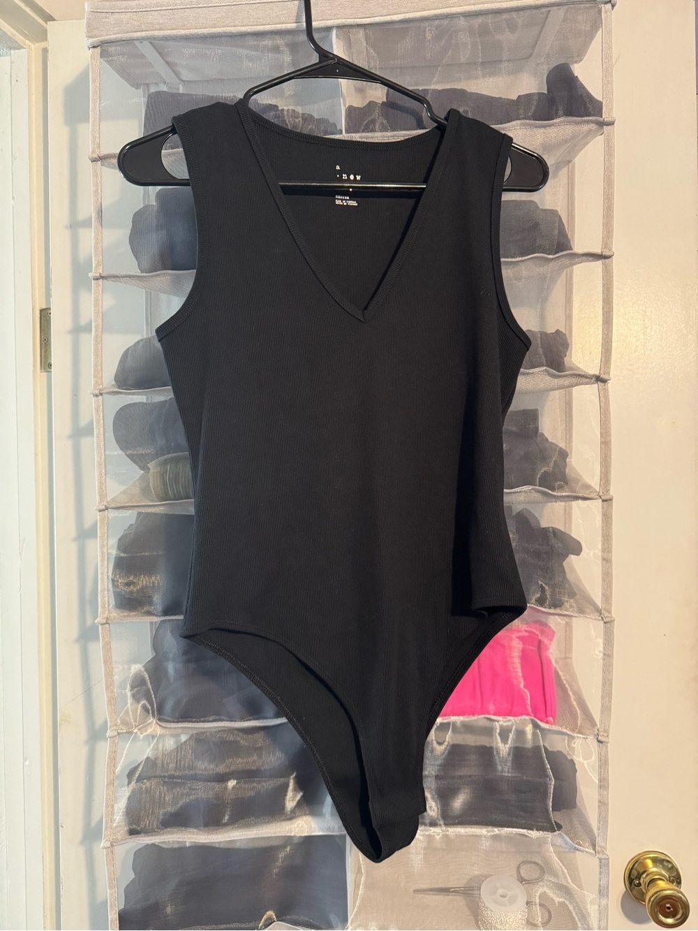 a new day Black V-Neck Sleeveless One-Piece Bodysuit